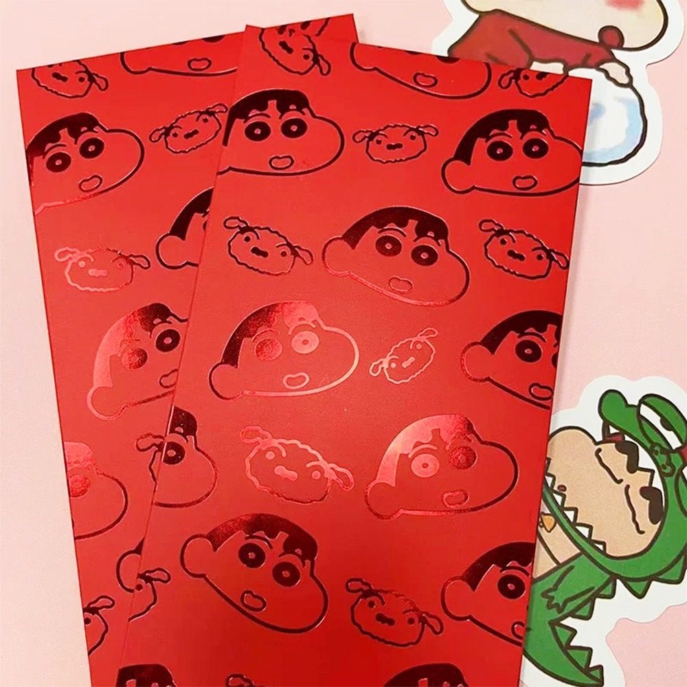 蠟筆小新紅包袋｜一組五入｜卡通造型｜喜氣可愛｜賀年紅包組｜過年送禮首選【聚寶小舖】-細節圖3