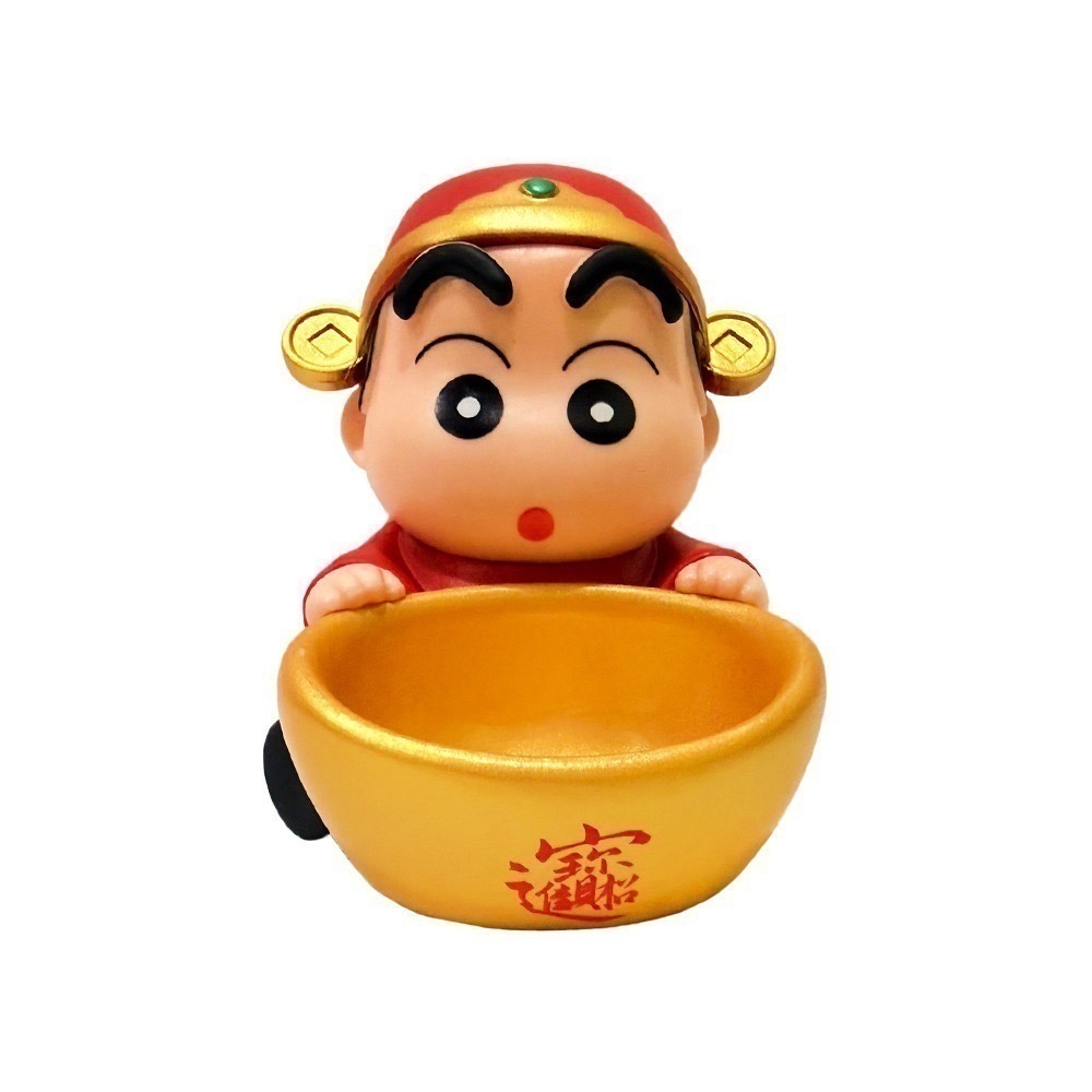 蠟筆小新聚寶盆 四款可選 卡通造型擺件 開運招財 財神 擺飾 可愛裝飾【聚寶小舖】-規格圖6