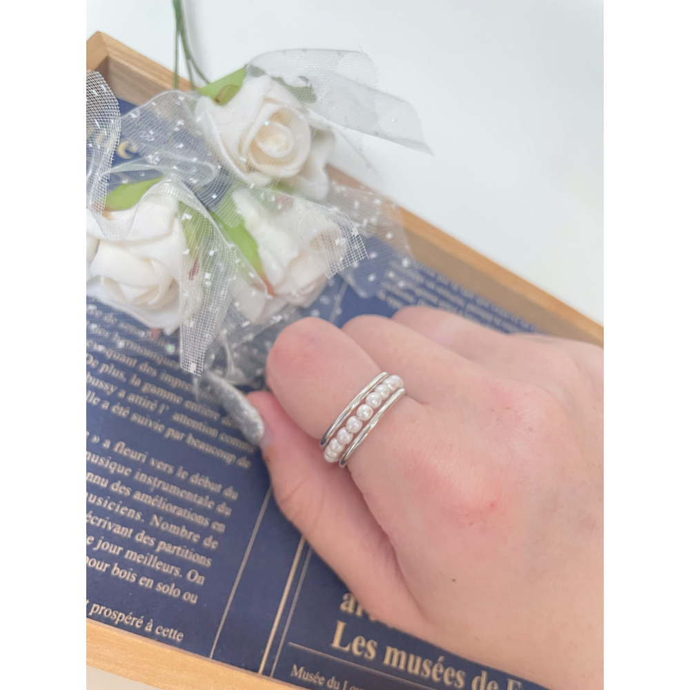 韓國超質感珍珠戒指-細節圖3