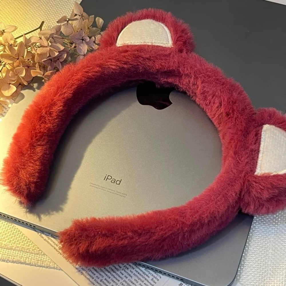 日系可愛熊抱哥造型髮箍-細節圖2