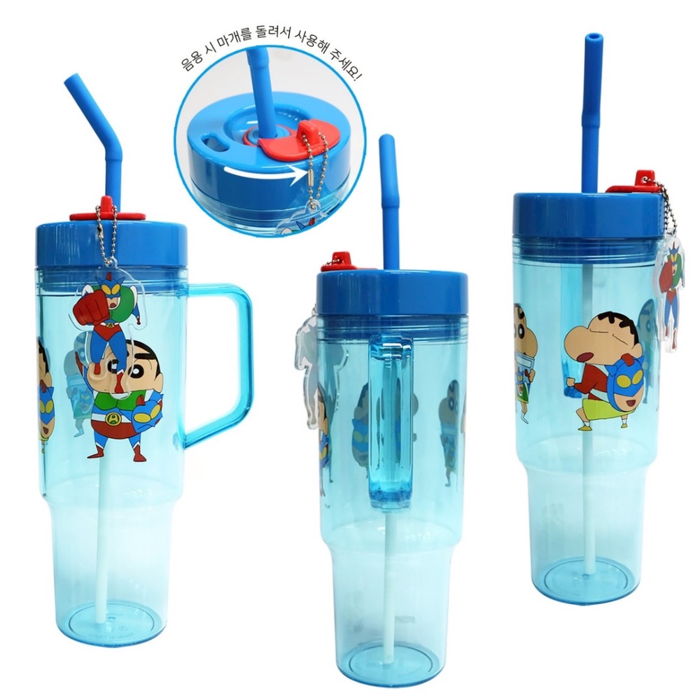 蠟筆小新-提把吸管大水杯-細節圖3