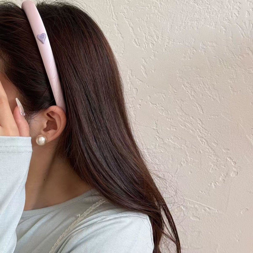 韓版細邊四色愛心髮箍-細節圖2