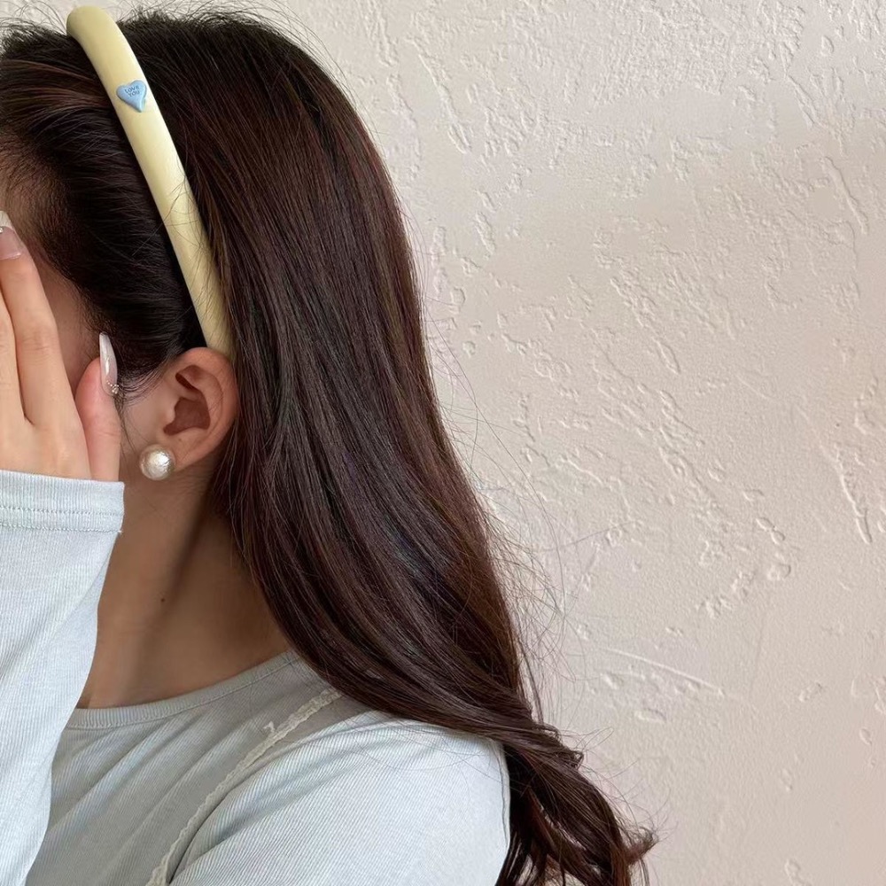 韓版細邊四色愛心髮箍-細節圖3