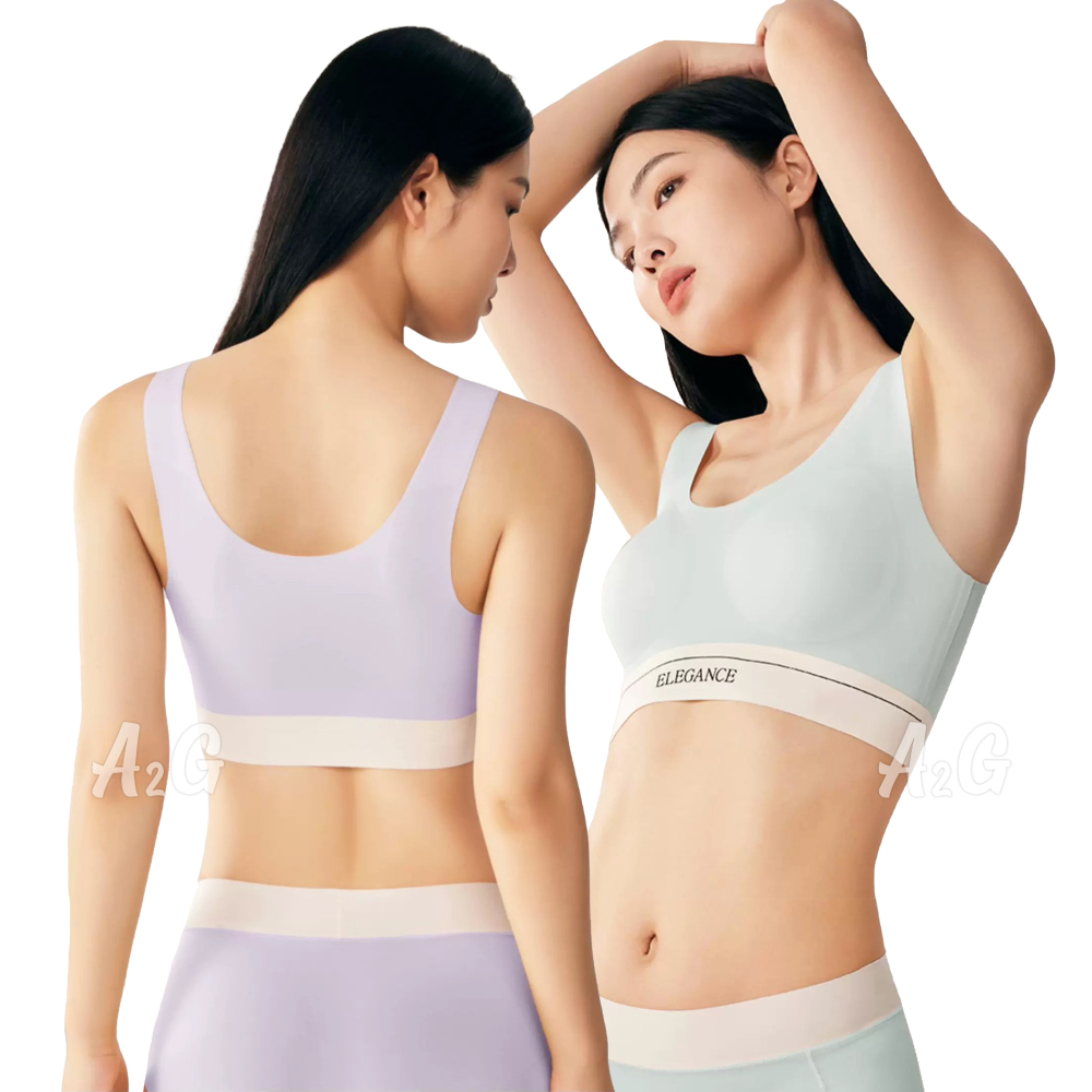 【A2G】【奶皮內衣、背心式無鋼圈】 冰絲涼感 會呼吸內衣 涼爽不悶熱 罩杯不可拆 內衣 5003-細節圖2