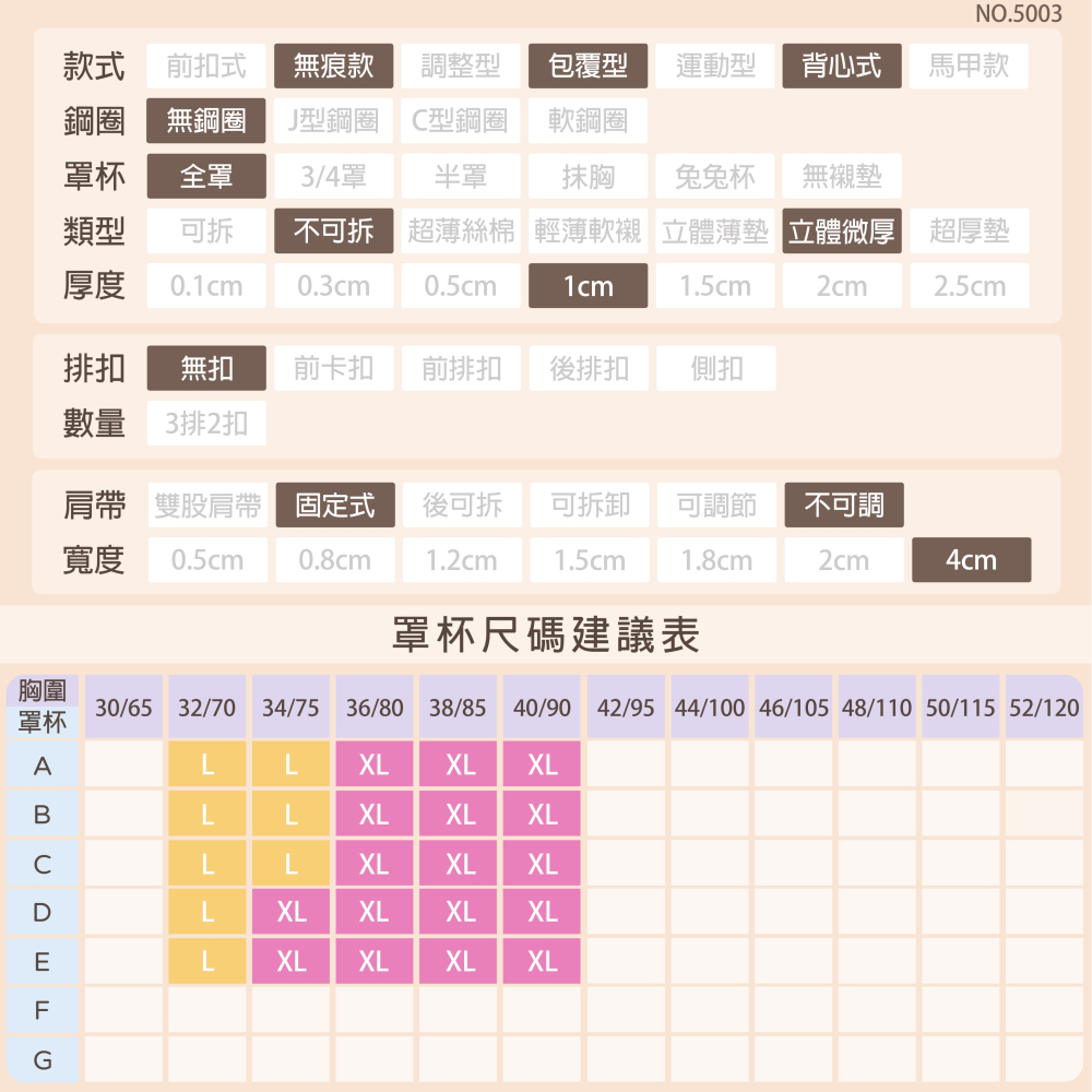 【A2G】【奶皮內衣、背心式無鋼圈】 冰絲涼感 會呼吸內衣 涼爽不悶熱 罩杯不可拆 內衣 5003-細節圖3