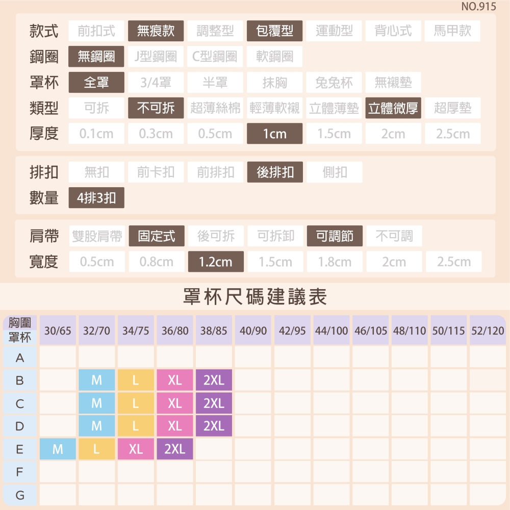 【A2G】【隱形聚攏、輕裸感】 果凍軟支撐 高脅邊 冰涼完美包覆 無痕內衣 運動內衣 細肩帶內衣 915-細節圖3