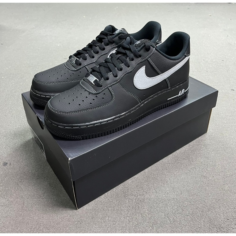 【新款熱賣現貨!!】NIKE AIR FORCE 1 黑魂白縫線 HQ2037-006-細節圖4