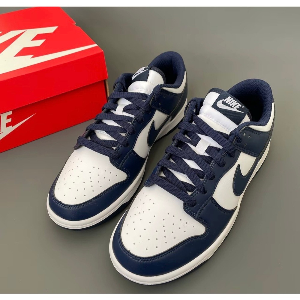 【優惠現貨!】Nike Dunk Low White Midnight Navy 2025海軍藍 HF5441-107-細節圖2