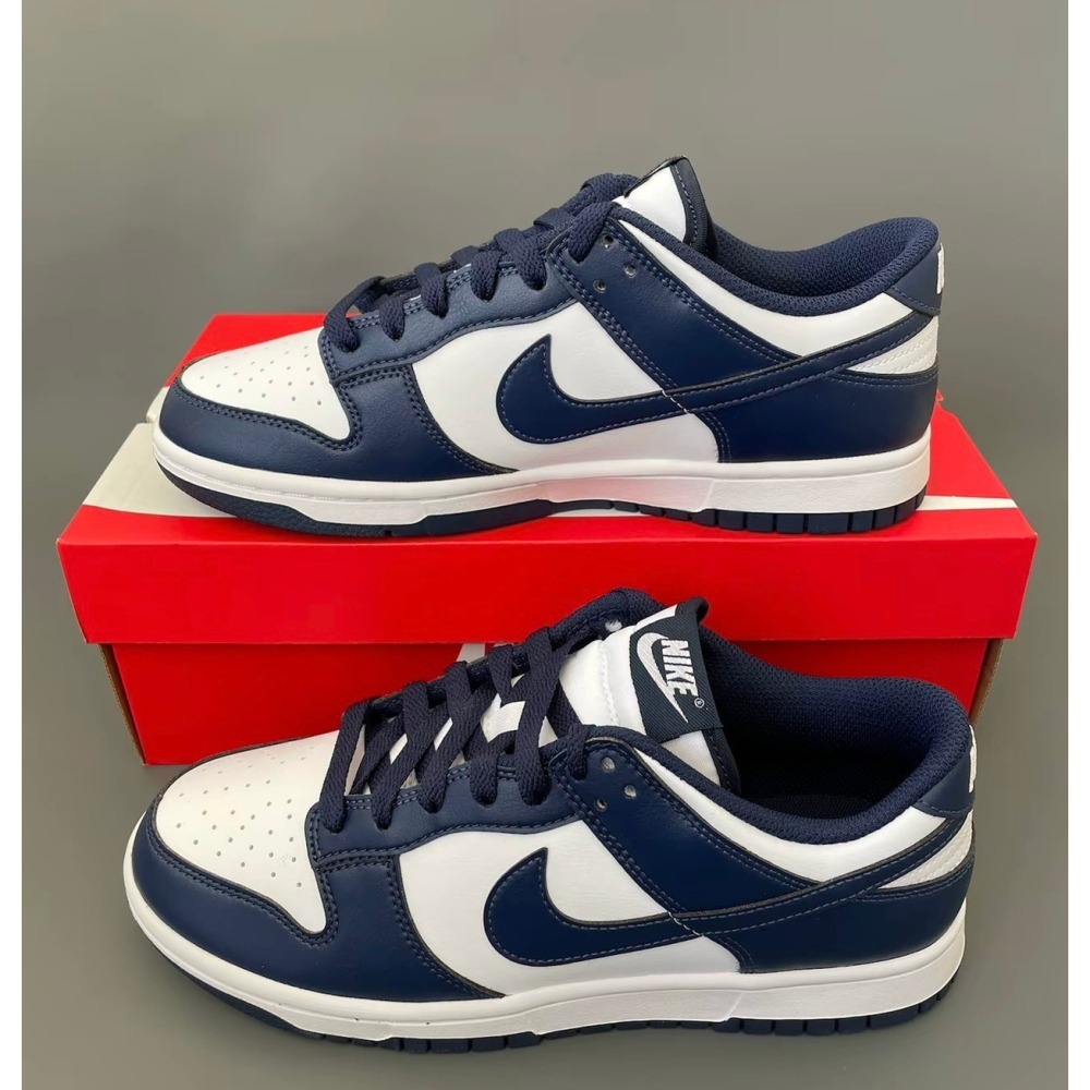【優惠現貨!】Nike Dunk Low White Midnight Navy 2025海軍藍 HF5441-107-細節圖3