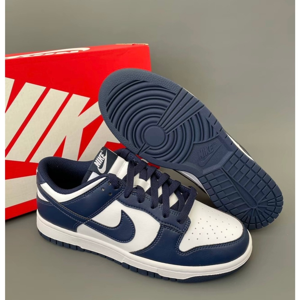 【優惠現貨!】Nike Dunk Low White Midnight Navy 2025海軍藍 HF5441-107-細節圖4