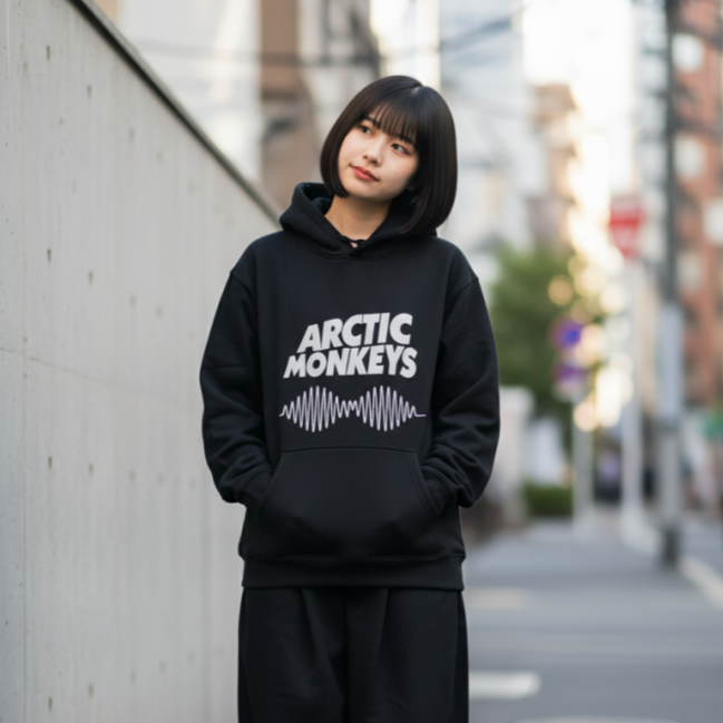 搖滾電音帽T Arctic Monkeys 連帽上衣美式街頭 寬鬆落肩 秋冬百搭-細節圖3