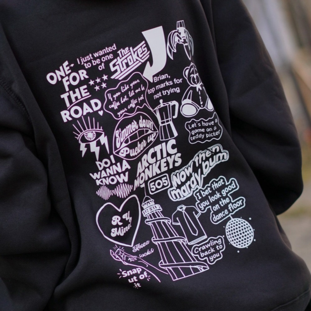 ARCTIC MONKEYS美式汽車帽T 長袖上衣 衛衣 內刷毛 秋冬新品 街頭風 男女皆可穿-細節圖5