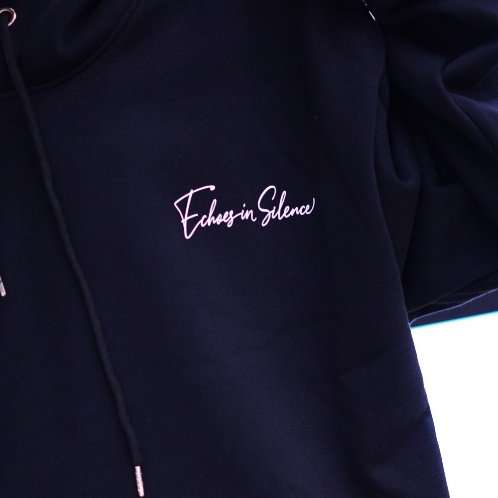 【CHAOZONE】美式手寫藝術｜銀狐絨帽T 寬鬆落肩 厚磅柔軟材質 長袖上衣 衛衣 內刷毛 大LOGO 刷毛帽T-細節圖6