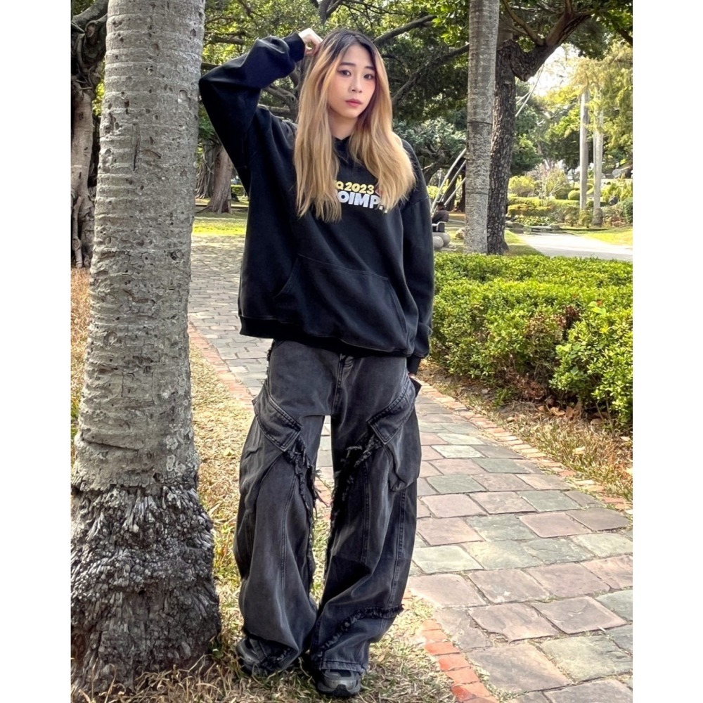 【CHAOZONE】現貨 炸裂新品24hr出貨 立體解構裂線彎刀褲-細節圖2