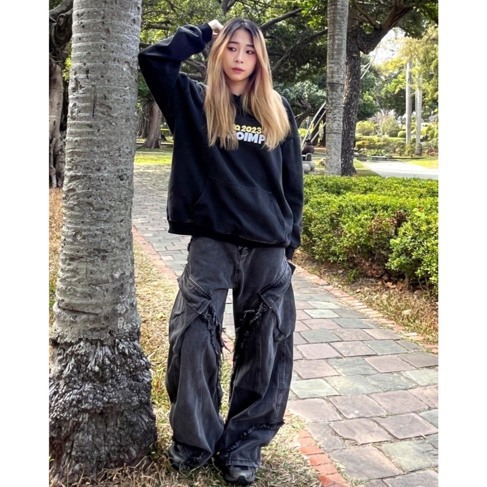 【CHAOZONE】現貨 炸裂新品24hr出貨 立體解構裂線彎刀褲-細節圖4