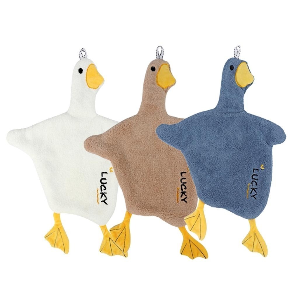 【可愛親膚鴨子擦手巾】擦手巾 毛巾 吸水抹布 浴室擦手巾 珊瑚絨擦手巾 吸水擦手巾 抹布 超吸水擦手巾-細節圖2