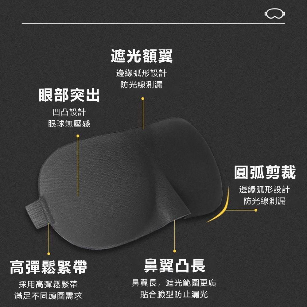 【舒適貼合！3D立體無痕眼罩】睡眠神器 旅行眼罩 遮光眼罩 睡眠眼罩 無痕眼罩 立體剪裁 出國旅行必備 無痕眼罩-細節圖6