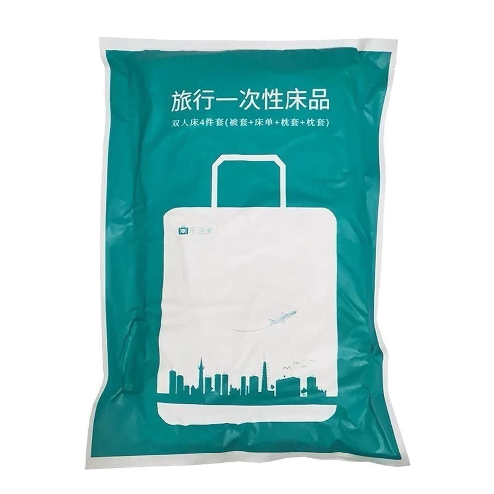 【方便攜帶！一次性旅行床包組】一次性旅行組 旅行床單 被套 枕套 拋棄式床單 被套 枕頭套 酒店民宿-細節圖2