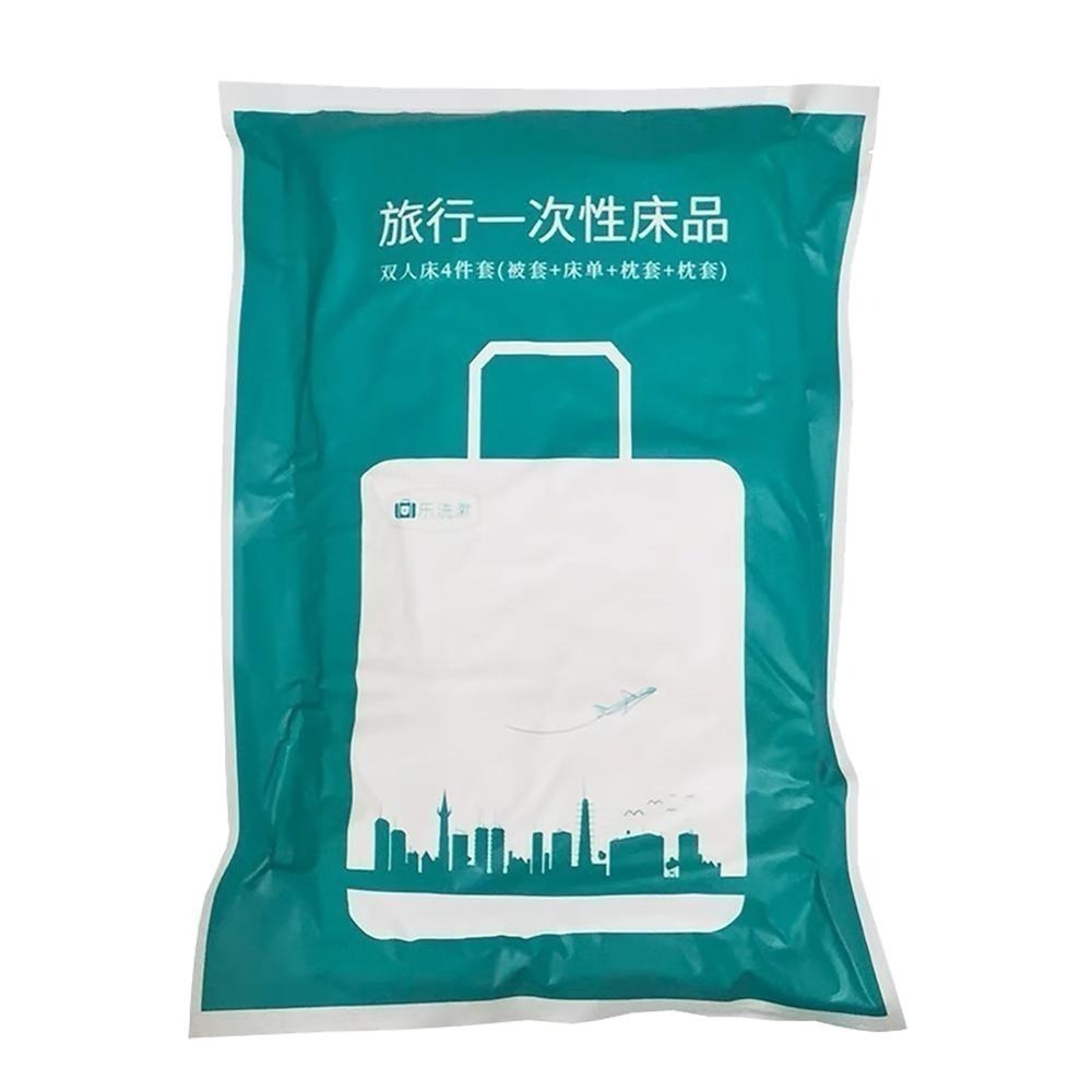 【方便攜帶！一次性旅行床包組】一次性旅行組 旅行床單 被套 枕套 拋棄式床單 被套 枕頭套 酒店民宿-細節圖2