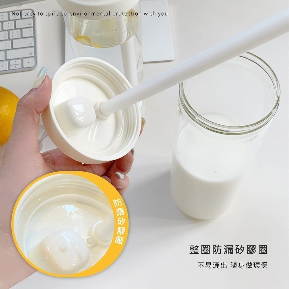 【食品級材質 珍珠奶茶吸管杯】外帶杯 水壺 環保杯 隨行杯 防漏吸管杯 珍珠奶茶杯 手搖飲料杯 珍奶杯 隨身杯-細節圖4