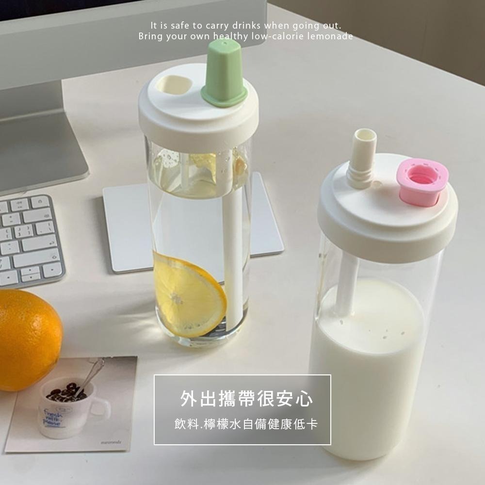 【食品級材質 珍珠奶茶吸管杯】外帶杯 水壺 環保杯 隨行杯 防漏吸管杯 珍珠奶茶杯 手搖飲料杯 珍奶杯 隨身杯-細節圖7