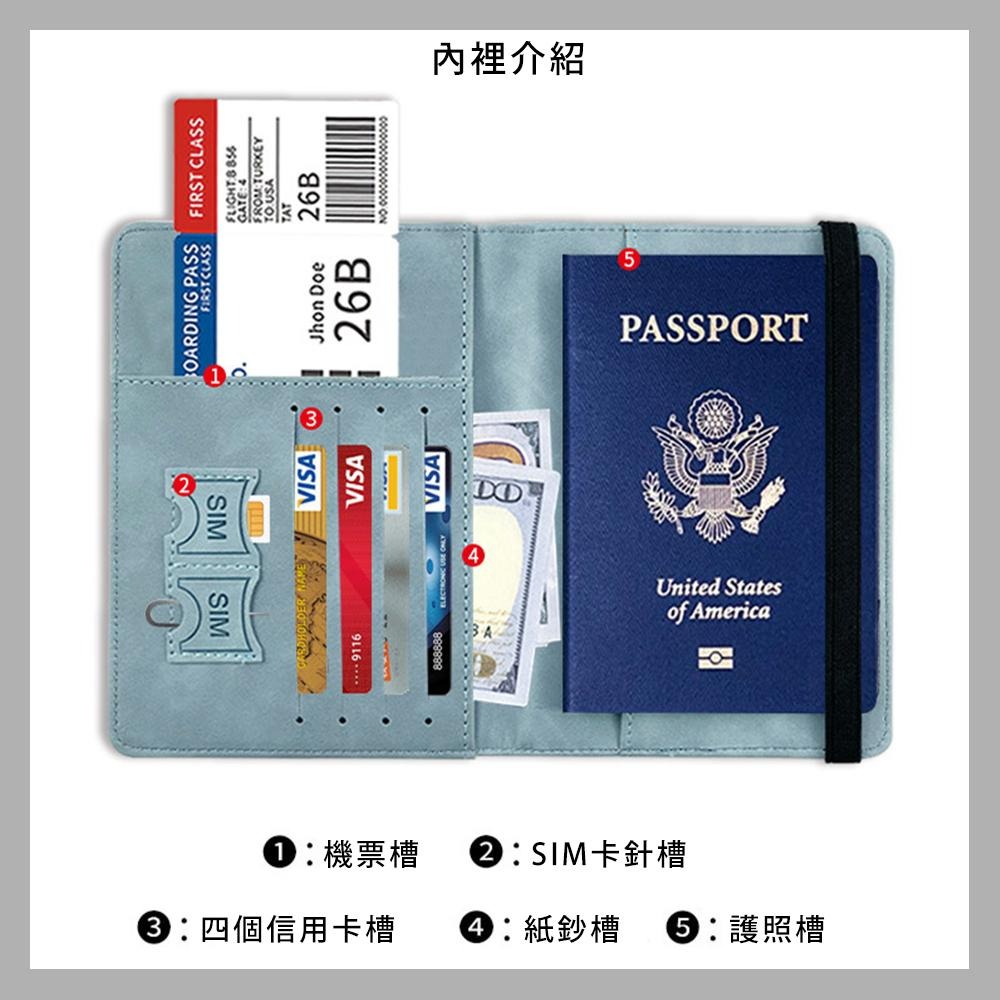 【多功能皮革護照夾】護照夾 證件夾 護照套 護照收納夾 旅遊收納 收納包 收納夾 防盜收納包 證件包 RFID防盜-細節圖6
