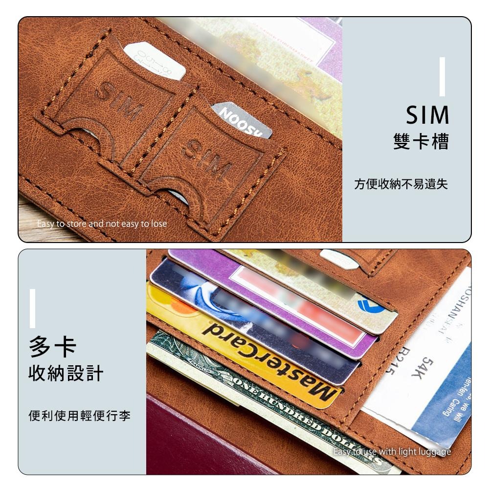 【多功能皮革護照夾】護照夾 證件夾 護照套 護照收納夾 旅遊收納 收納包 收納夾 防盜收納包 證件包 RFID防盜-細節圖8