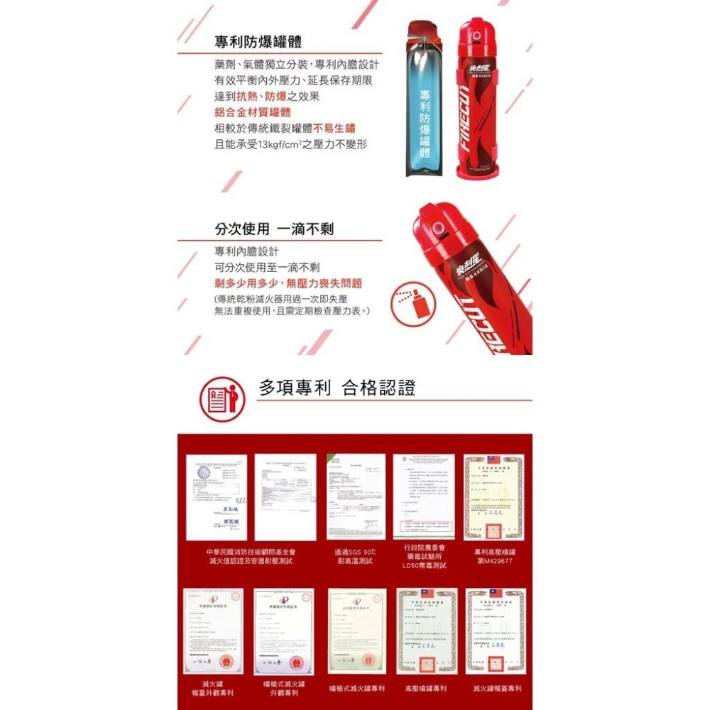 【KINYO 台灣製造家用泡沫滅火器 EX-006】車用滅火器 家用滅火器 迷你滅火器 環保滅火器 泡沫滅火器-細節圖8