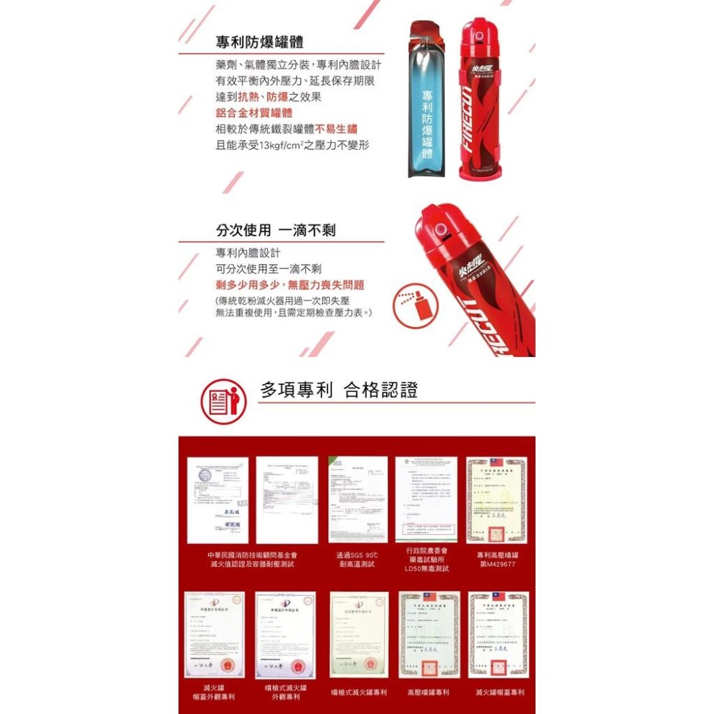 【KINYO 台灣製造家用泡沫滅火器 EX-006】車用滅火器 家用滅火器 迷你滅火器 環保滅火器 泡沫滅火器-細節圖8