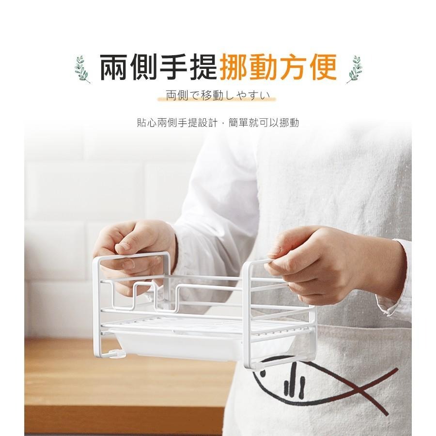 【瀝水乾晾收納架】瀝水架 收納盒 置物架 海綿瀝水架 菜瓜布收納架 廚房瀝水架 水槽收納 菜瓜布架 瀝水籃-細節圖7