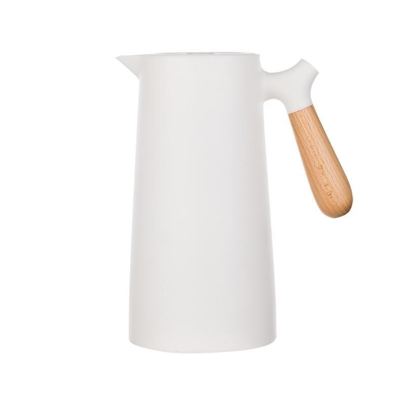 【木柄雙層保溫壺1L】保溫壺 保溫瓶 保溫水壺 保溫水瓶 熱水壺 咖啡壺 水壺 熱水瓶 冷水壺 茶壺-細節圖2