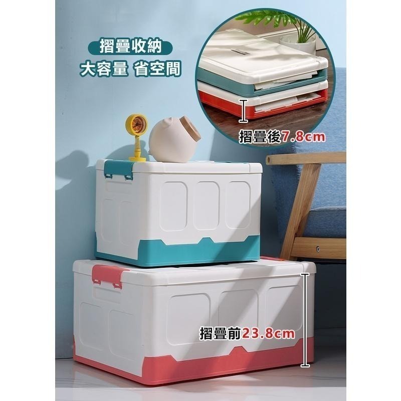 【可疊加掀蓋收納箱】收納箱 收納盒 折疊收納箱 掀蓋收納箱 翻蓋收納箱 折疊箱 置物箱 儲物箱 車用收納-細節圖6