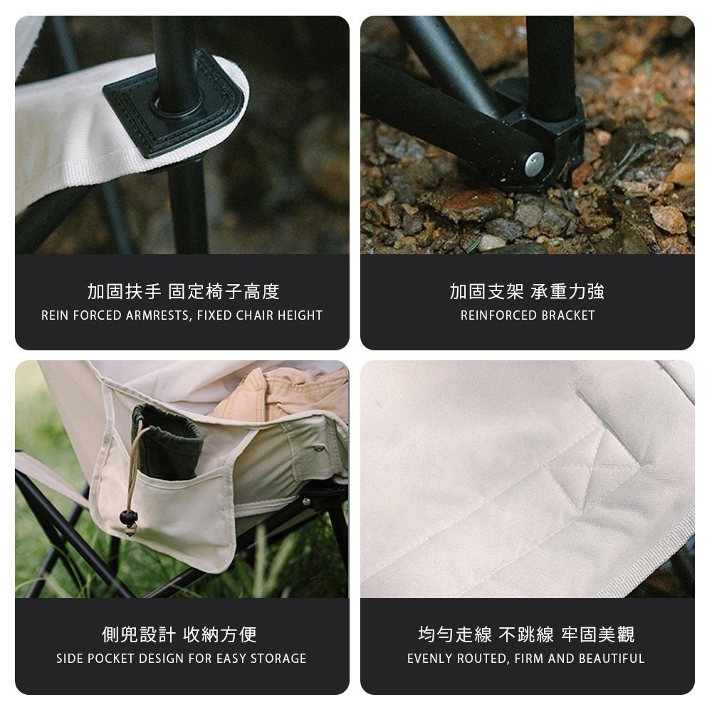 【升級加厚！折疊便攜月亮椅 送收納袋】露營椅 月亮椅 折疊椅 摺疊椅 登山椅 釣魚椅 戰術椅 懶人椅-細節圖8