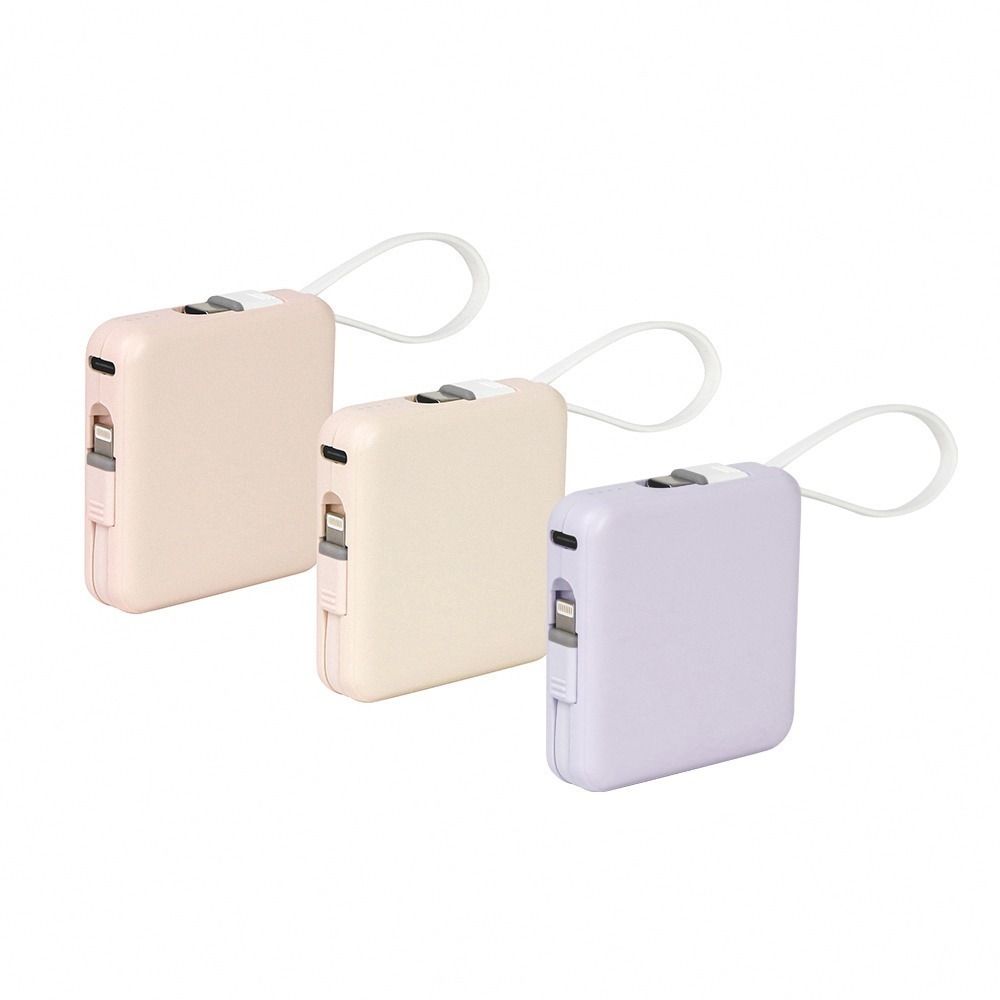 【限時購】KINYO 5000mAh小方塊雙線夾心隨手充 KPB-2302-細節圖2