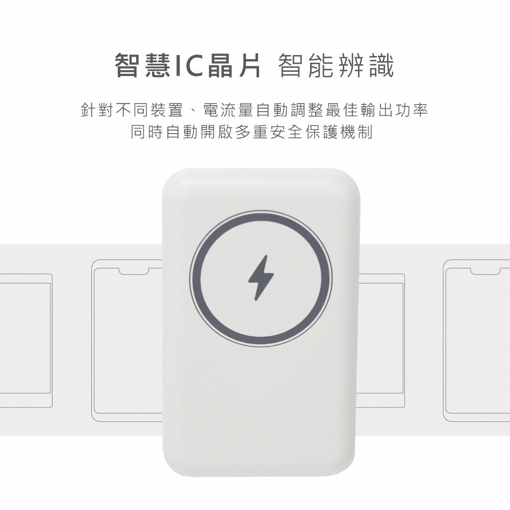 【KINYO 10000mAh磁吸無線行動電源 KPB-2304】行動電源 磁吸行動電源 無線行動電源 充電寶-細節圖8