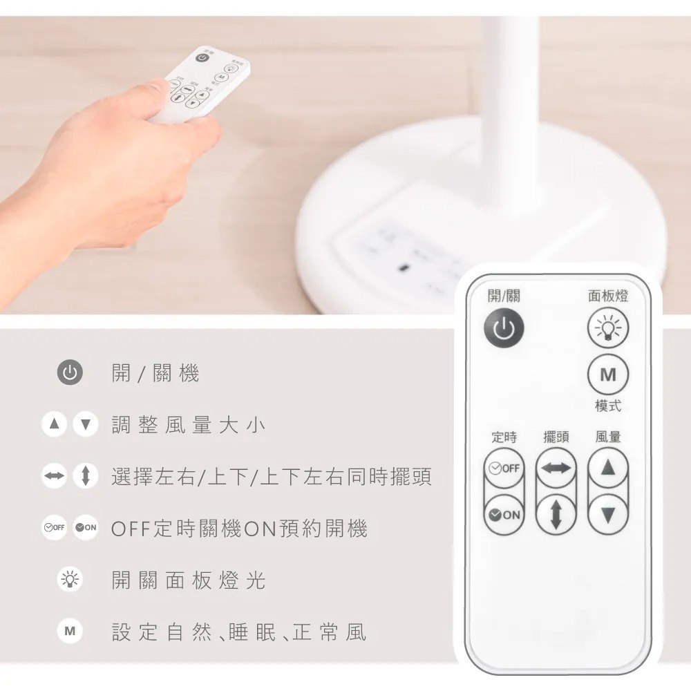 【KINYO 3D遙控二合一循環立扇 DCF-1420】立扇 電扇 循環扇 電風扇 遙控電扇 定時開關 靜音風扇-細節圖11
