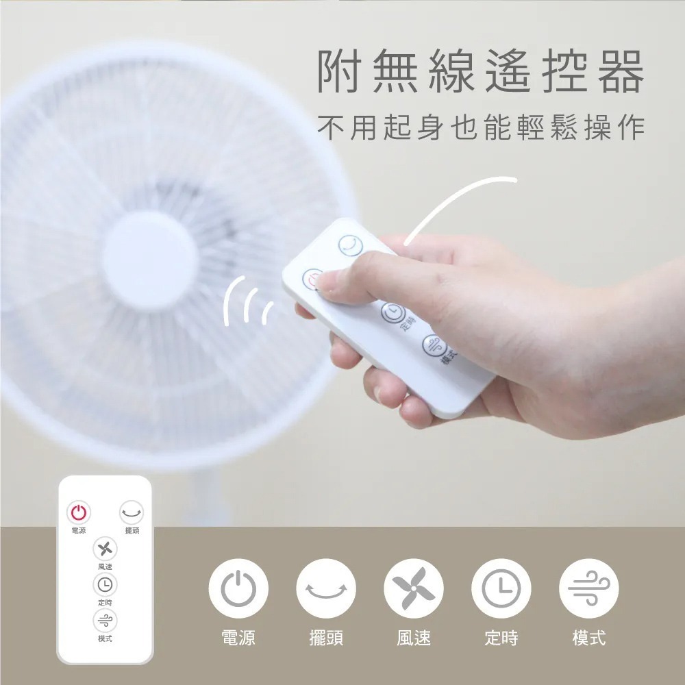 【KINYO 直立循環立扇12吋 ACF-2135】電風扇 12吋風扇 循環扇 立扇 擺頭風扇 遙控風扇 循環立扇-細節圖6