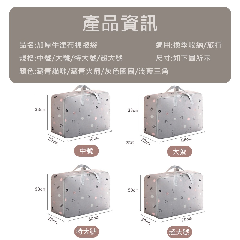 【加厚牛津布棉被袋】棉被收納袋 衣物收納袋 收納袋 防塵袋 防水收納袋 棉被袋 搬家神器 批貨袋-細節圖10