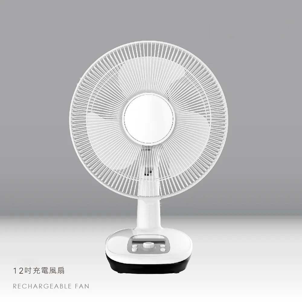 【KINYO 12吋充電風扇 CF-1205】電風扇 電扇 充電風扇 12吋電風扇 桌扇 涼風扇 立扇 攜帶式行動風扇-細節圖3