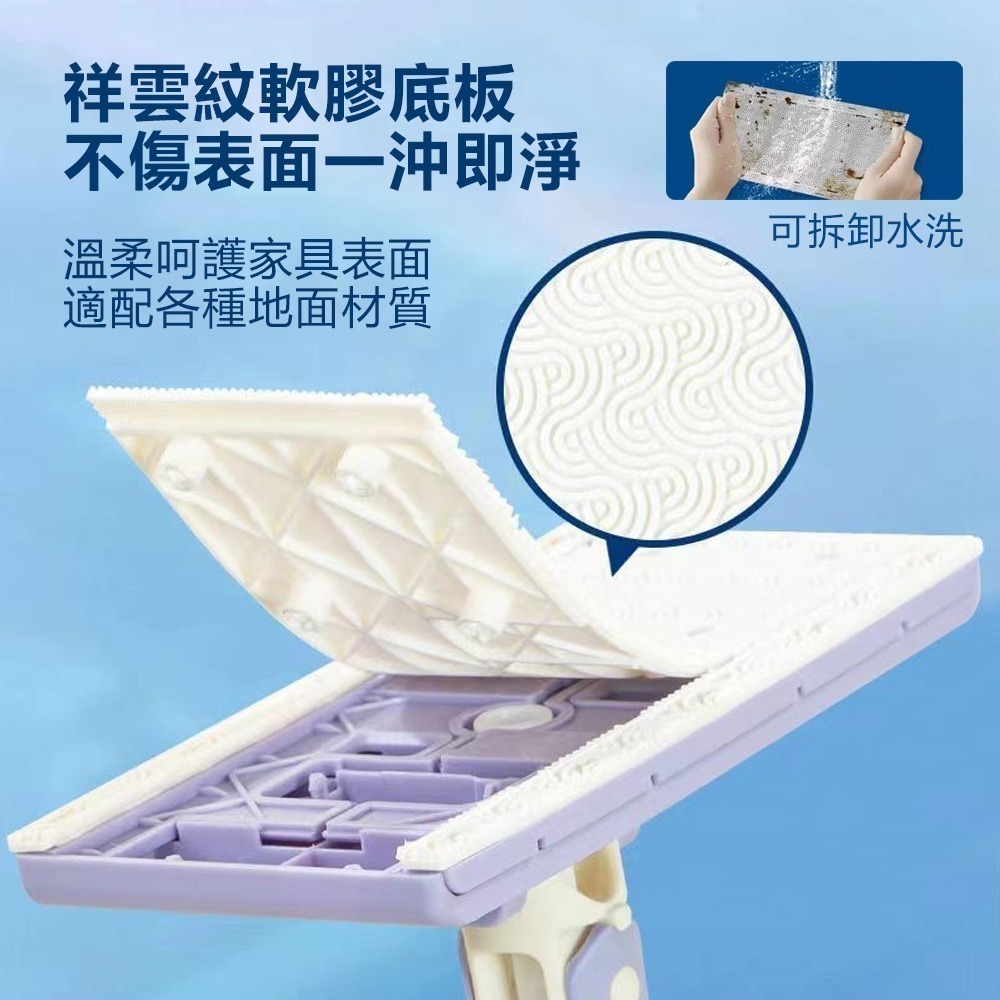 【洗臉巾拖把】平板拖把 免洗拖把 懶人拖把 免沾手拖把 除塵拖把 居家清潔 乾濕兩用拖 免手洗拖把-細節圖8