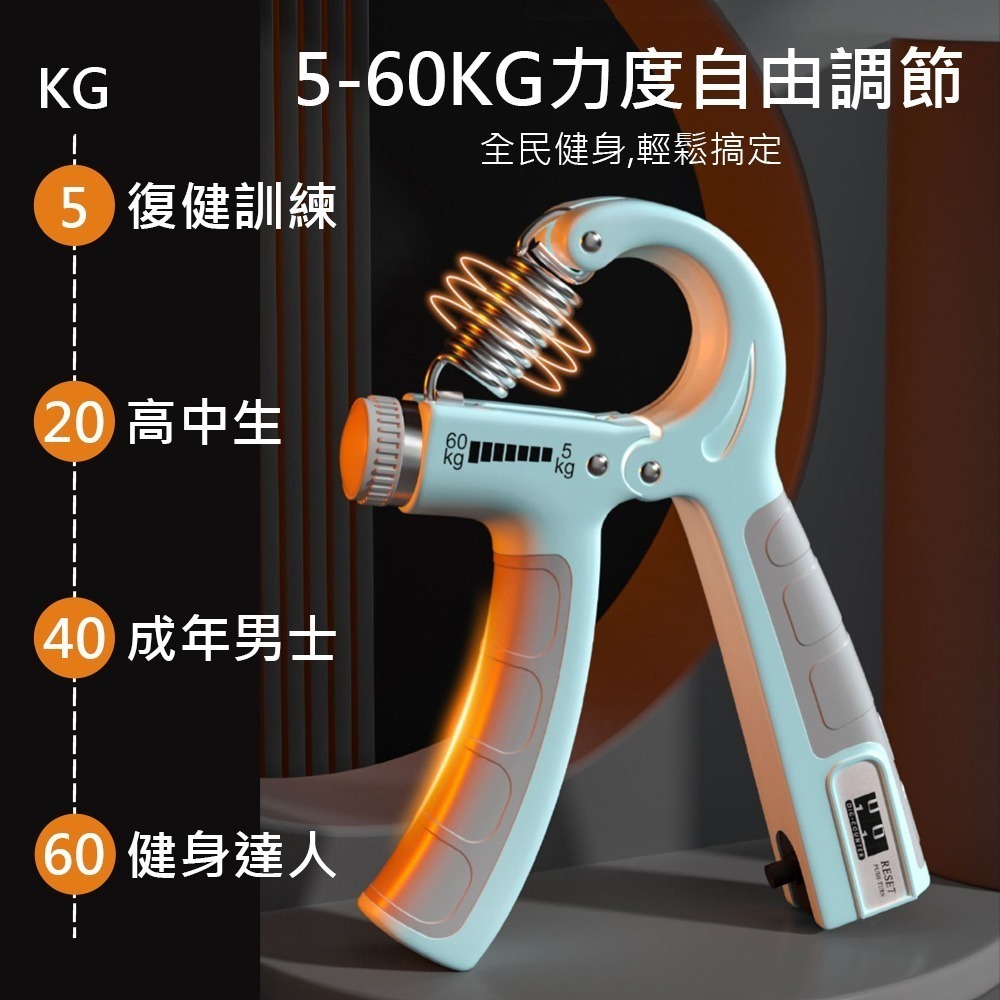 【可計數握力器】可調式握力器 腕力訓練器 握力器 握力訓練器 腕力器 抓力訓練 重訓 運動用品-細節圖8
