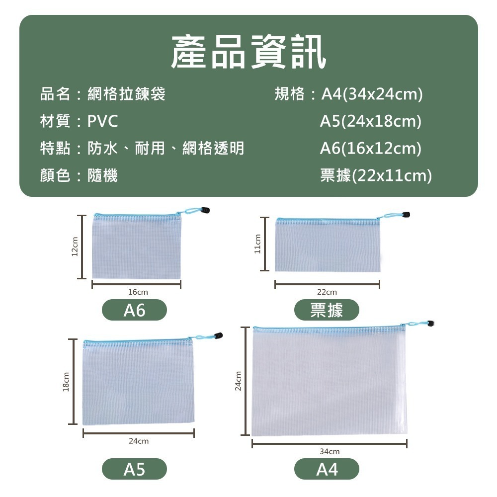 【網格拉鍊袋】辦公資料袋 票據收納袋 文件袋 資料夾 防水文件袋 證件袋 筆袋 文具袋 現金袋 A4 A5 A6-細節圖7