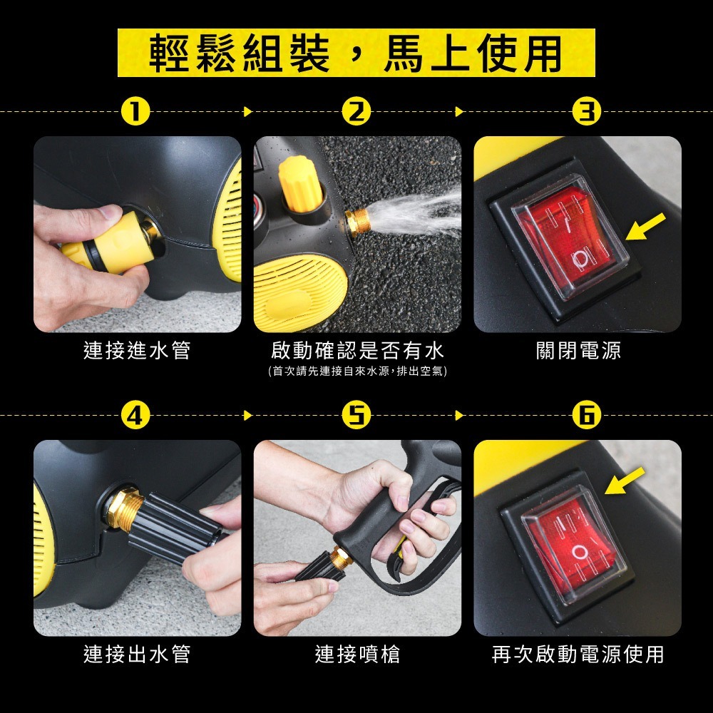 【KINYO 感應式高壓清洗機 HPCU-12】高壓水槍 高壓清洗機 高壓洗車機 洗車水槍 高壓噴射 洗車機-細節圖8