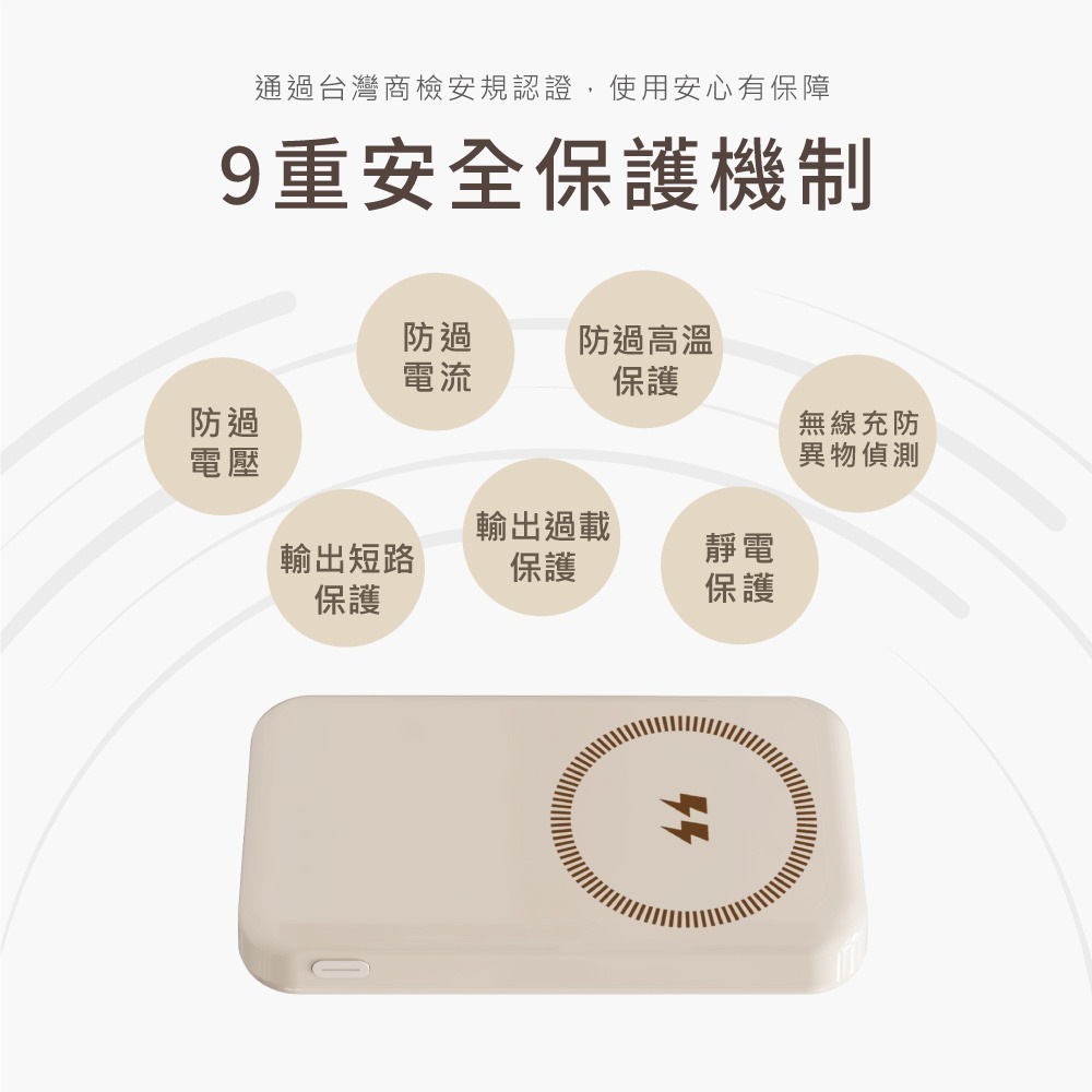 【限時購】【KINYO 磁吸式無線快充行動電源 NKPB-4342MT】磁吸行動電源 無線充電 行動電源 磁吸無線充-細節圖8