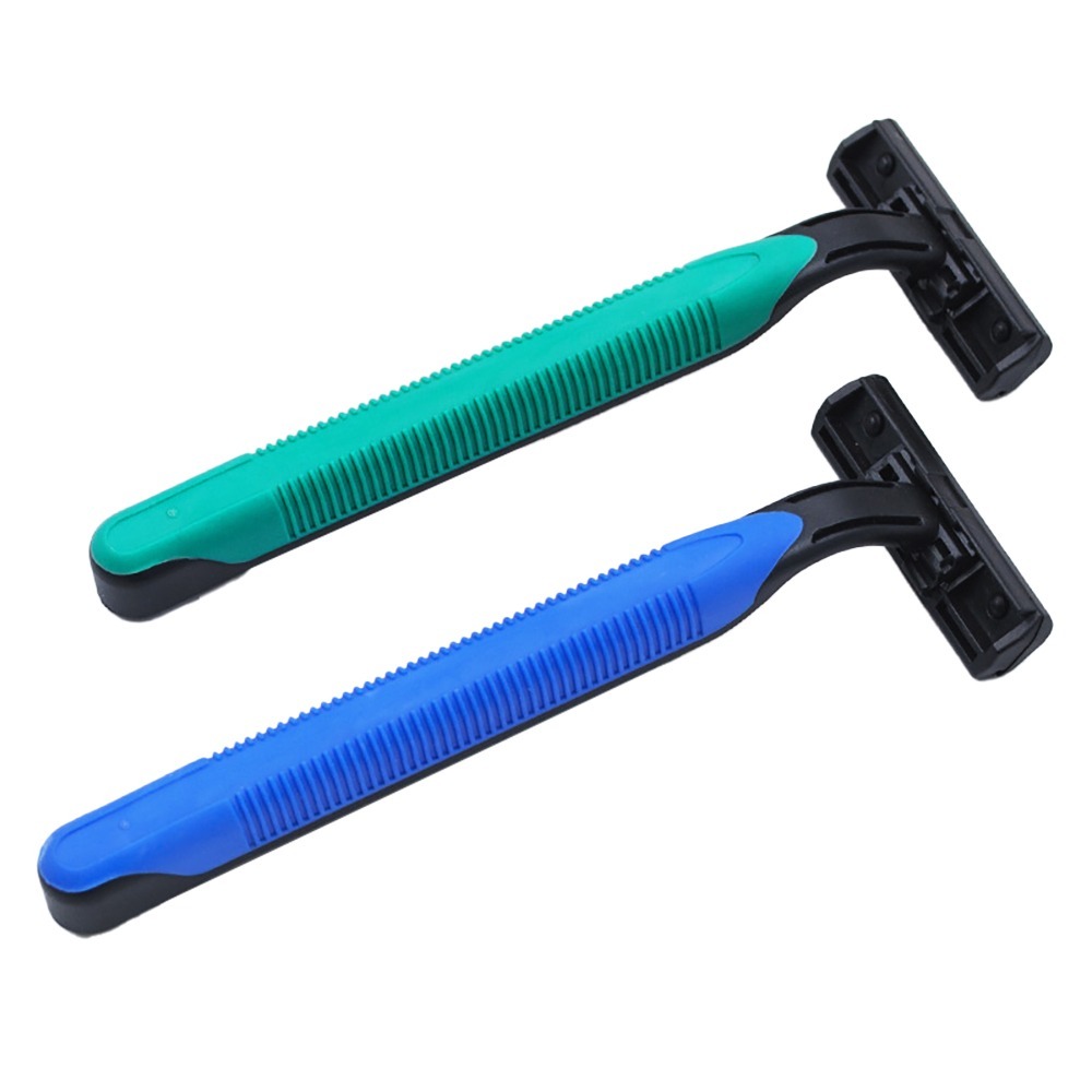 【一次性碳鋼刮鬍刀】拋棄式刮鬍刀 剃須刀 刮鬍刀 剃鬍刀 雙層刮鬍刀 旅行刮鬍刀 男士刮鬍刀 除毛刀-細節圖2