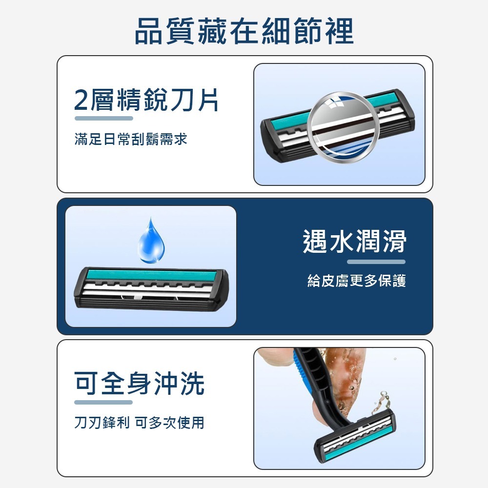 【一次性碳鋼刮鬍刀】拋棄式刮鬍刀 剃須刀 刮鬍刀 剃鬍刀 雙層刮鬍刀 旅行刮鬍刀 男士刮鬍刀 除毛刀-細節圖5