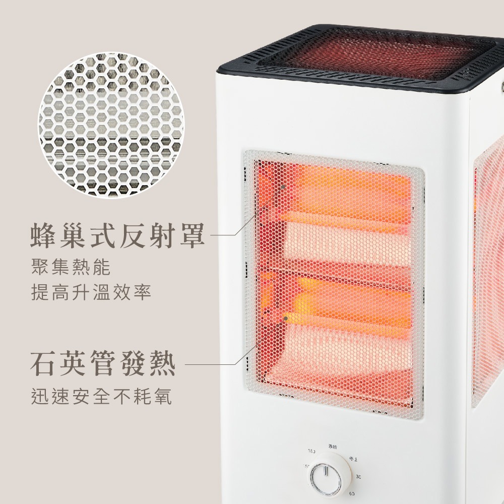 【KINYO 五面取暖直立式電暖器 EH-520】暖風機 暖氣機 電暖爐 石英加熱管 暖爐 暖器 電暖器 六段定時-細節圖6