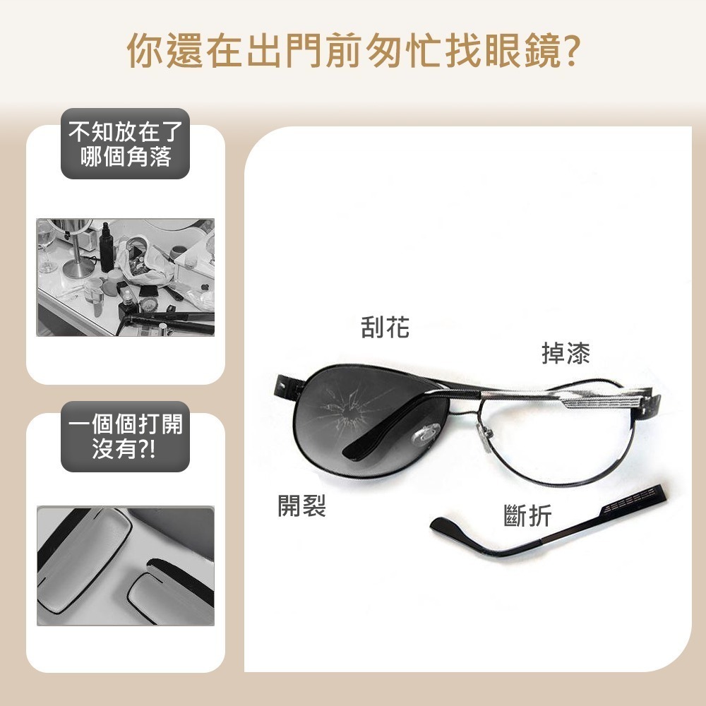 【壁掛眼鏡架】眼鏡收納盒 壁掛眼鏡架 眼鏡盒 墨鏡收納架 眼鏡架 免打孔 無痕壁掛 眼鏡展示架-細節圖4