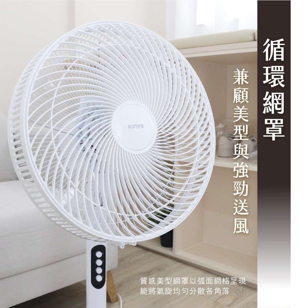 【KINYO 14吋直立式電風扇 ACF-1803】循環風扇 直立風扇 擺頭風扇 電風扇 涼風扇 電扇 風扇 立扇-細節圖5
