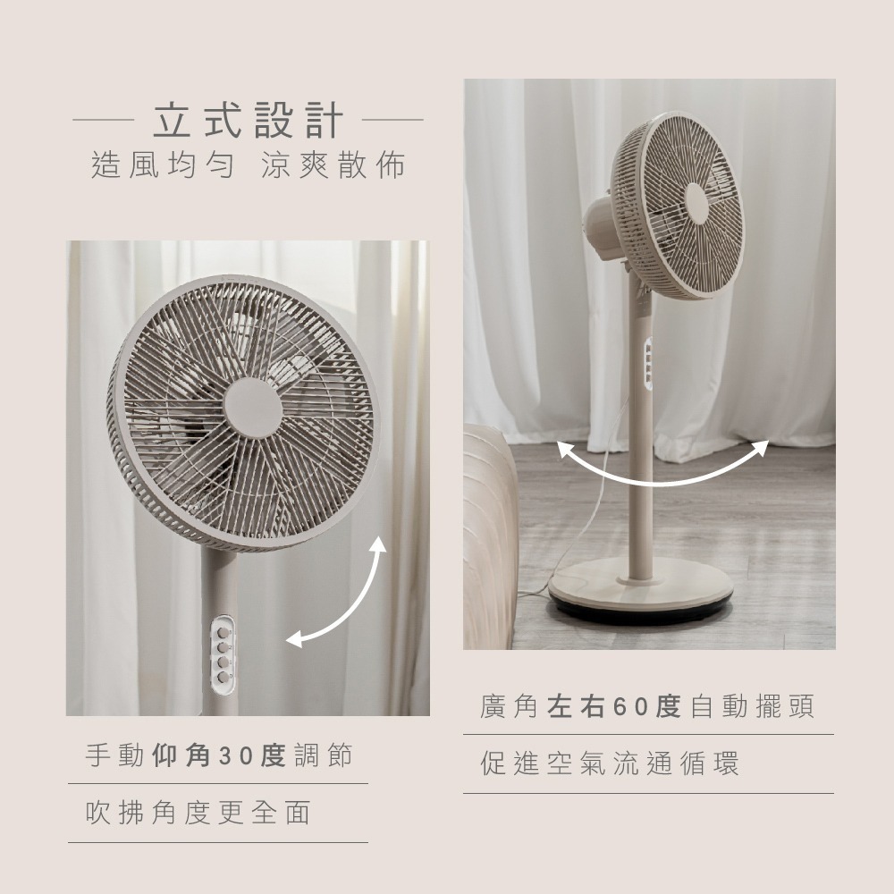 【KINYO 12吋機械式直立循環電風扇 ACF-1142】立扇 電風扇 循環扇 12吋風扇 直立式風扇 循環風扇-細節圖3